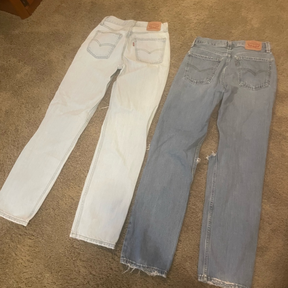 Levi's low pro Light and Medium Wash Jeans